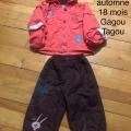 ensemble print-automne 18 mois Gagou Tagou 5$