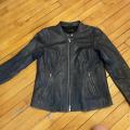 manteau cuir gris large danier 20$