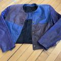 manteau de cuir 3 vintage couleur 15$